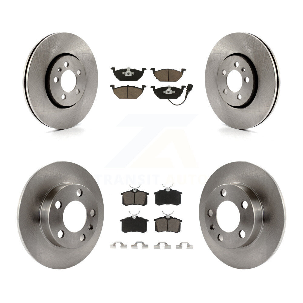Disc Brake Rotor & Ceramic Pad Front Rear Kit For 2000-2001 Volkswagen Golf 2.0L