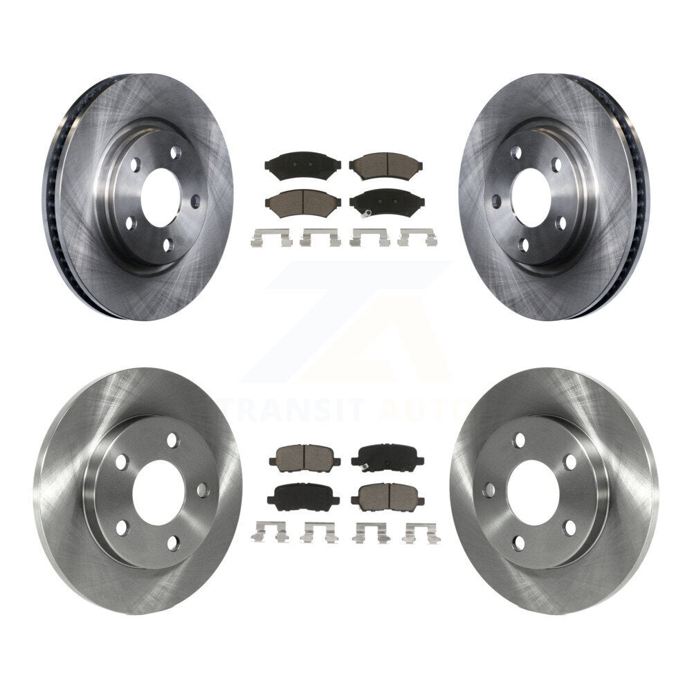Brake Rotor And Ceramic Pad Front Rear Kit For Buick LaCrosse Pontiac Grand Prix