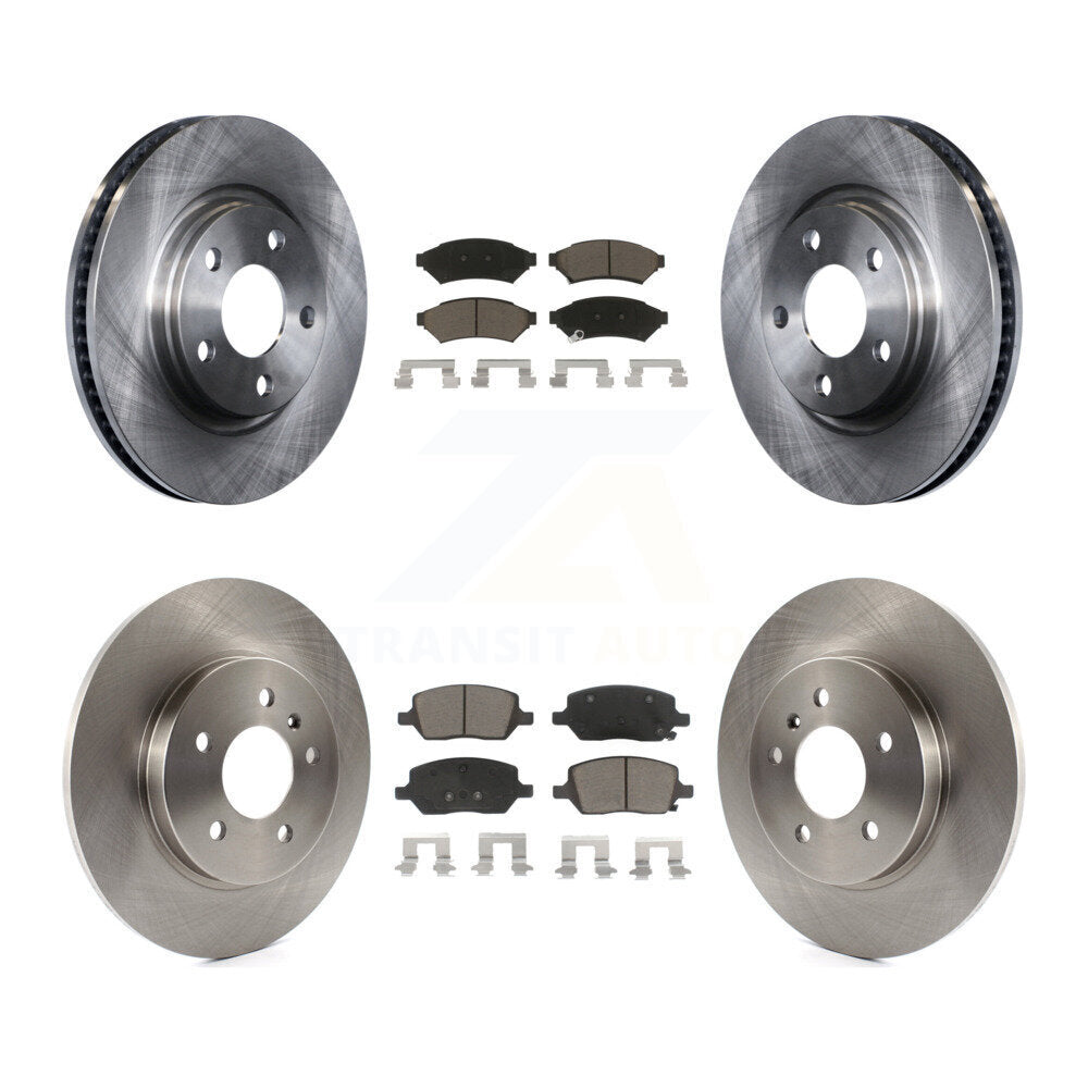 Brake Rotors Ceramic Pad Front Rear Kit For Chevrolet Uplander Buick Terraza FWD