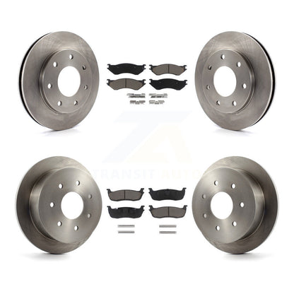 Disc Brake Rotors And Ceramic Pads Front Rear Kit For Ford F-150 F-250 HD 4WD