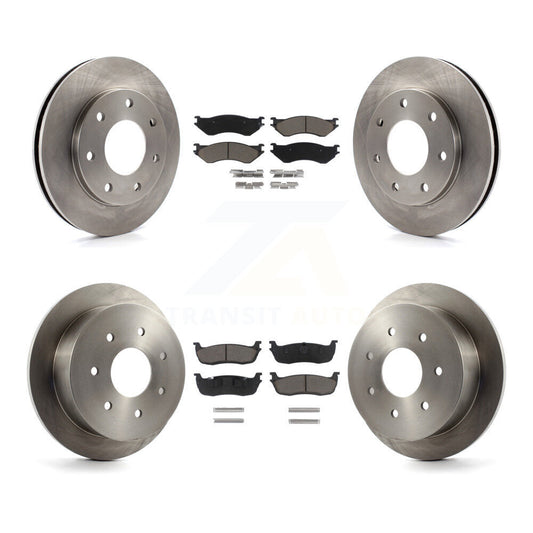 Disc Brake Rotors And Ceramic Pads Front Rear Kit For Ford F-150 F-250 HD 4WD