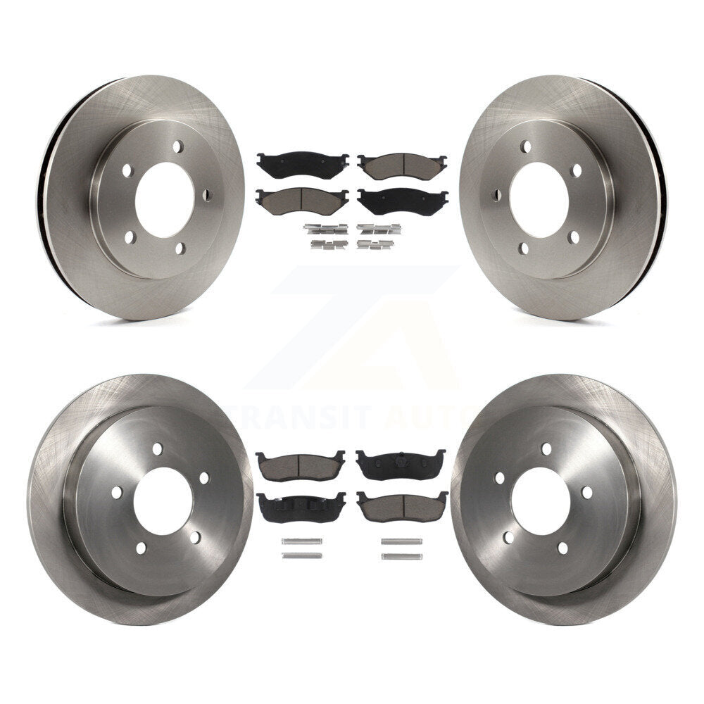 Brake Rotor Ceramic Pad Front Rear Kit For Ford Expedition Lincoln Navigator 4WD