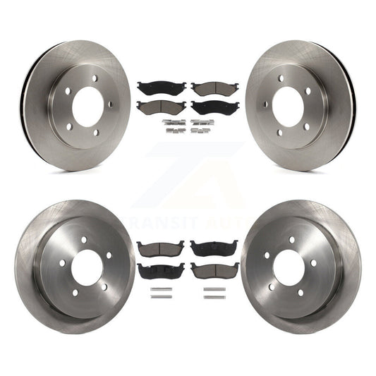 Brake Rotor Ceramic Pad Front Rear Kit For Ford Expedition Lincoln Navigator 4WD