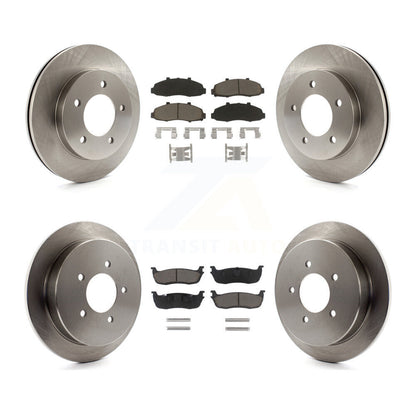 Disc Brake Rotors And Ceramic Pads Front Rear Kit For Ford F-150 4WD