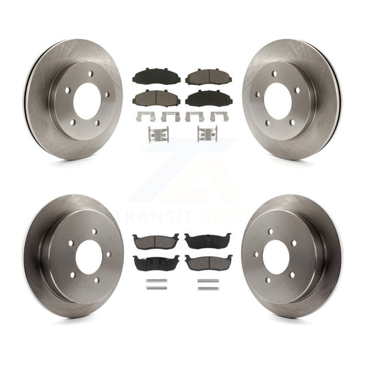 Disc Brake Rotors And Ceramic Pads Front Rear Kit For Ford F-150 4WD