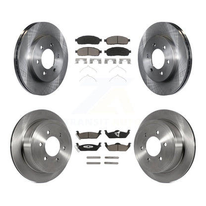 Disc Brake Rotor & Ceramic Pad Front Rear Kit For Ford F-150 Lincoln Mark LT 4WD
