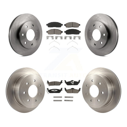 Disc Brake Rotor & Ceramic Pad Front Rear Kit For Ford F-150 Lincoln Mark LT 4WD