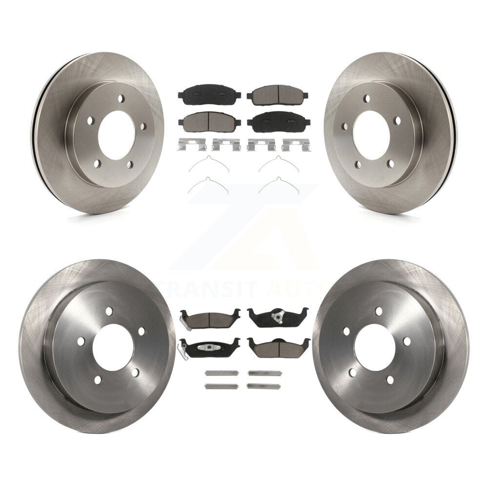 Disc Brake Rotors And Ceramic Pads Front Rear Kit For 2004 Ford F-150 4WD