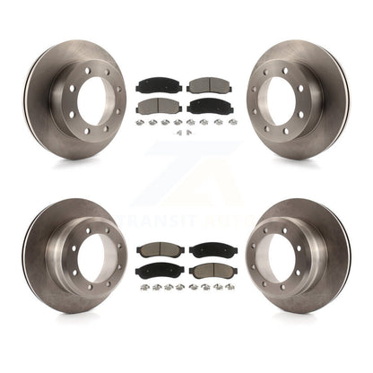 Disc Brake Rotors And Ceramic Pad Front Rear Kit For Ford F-350 Super Duty F-450