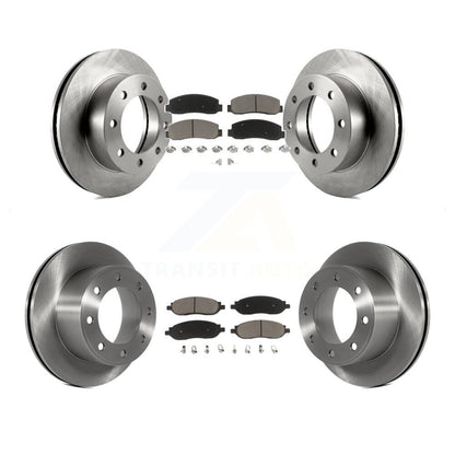 Disc Brake Rotors And Ceramic Pad Front Rear Kit For Ford F-350 Super Duty F-250