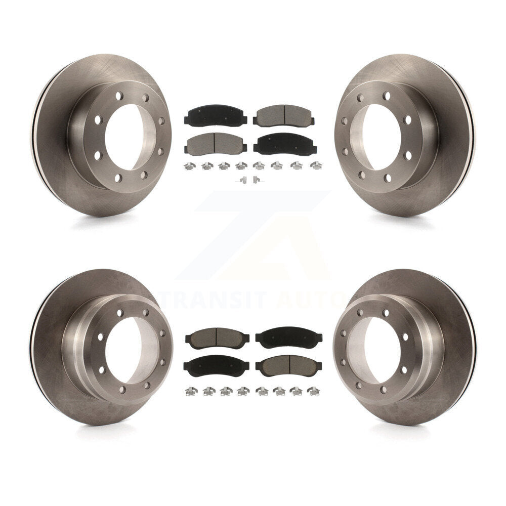 Brake Rotor & Ceramic Pad Front Rear Kit For 2005-2007 Ford F-350 Super Duty 4WD