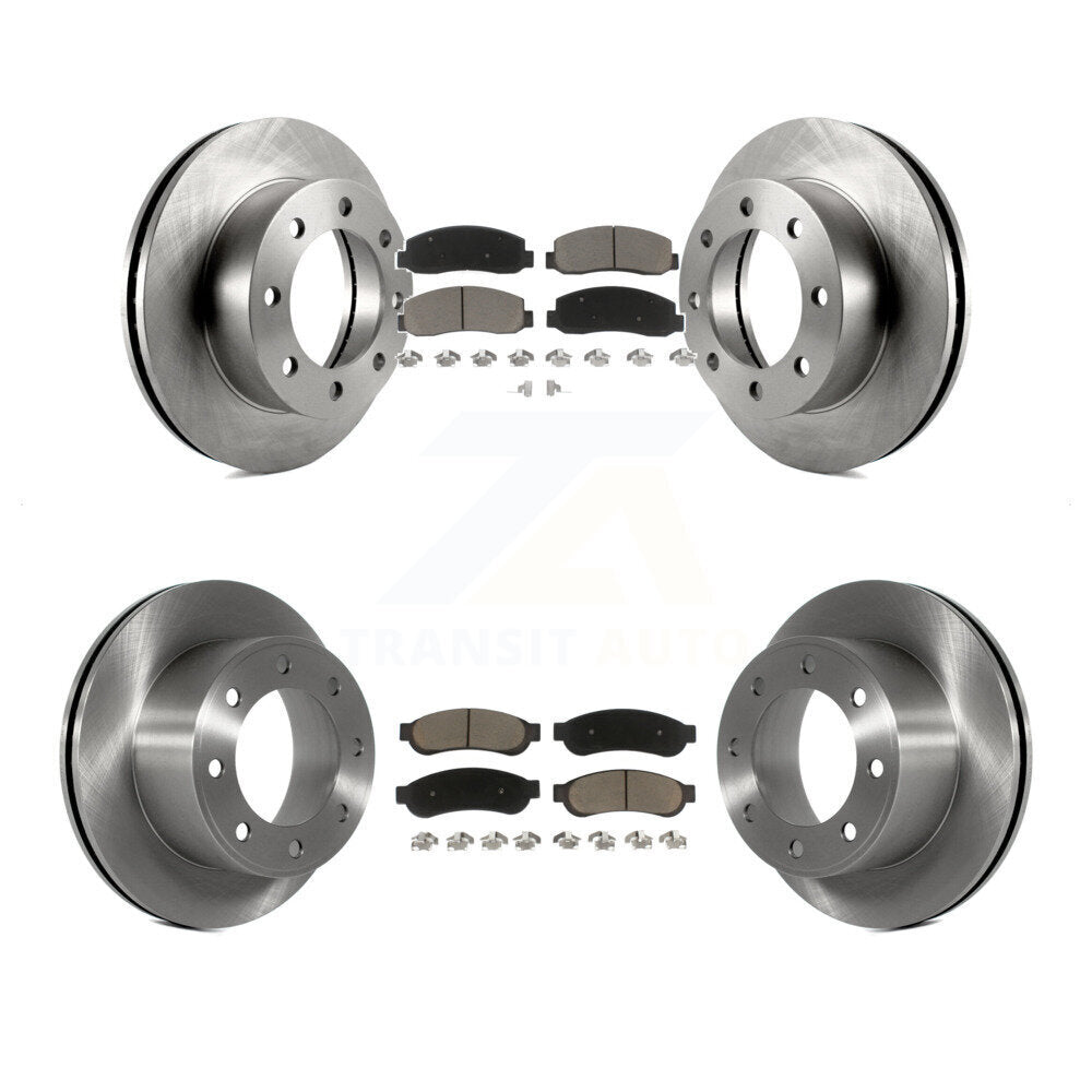 Brake Rotor & Ceramic Pad Front Rear Kit For 2008-2009 Ford F-250 Super Duty 4WD