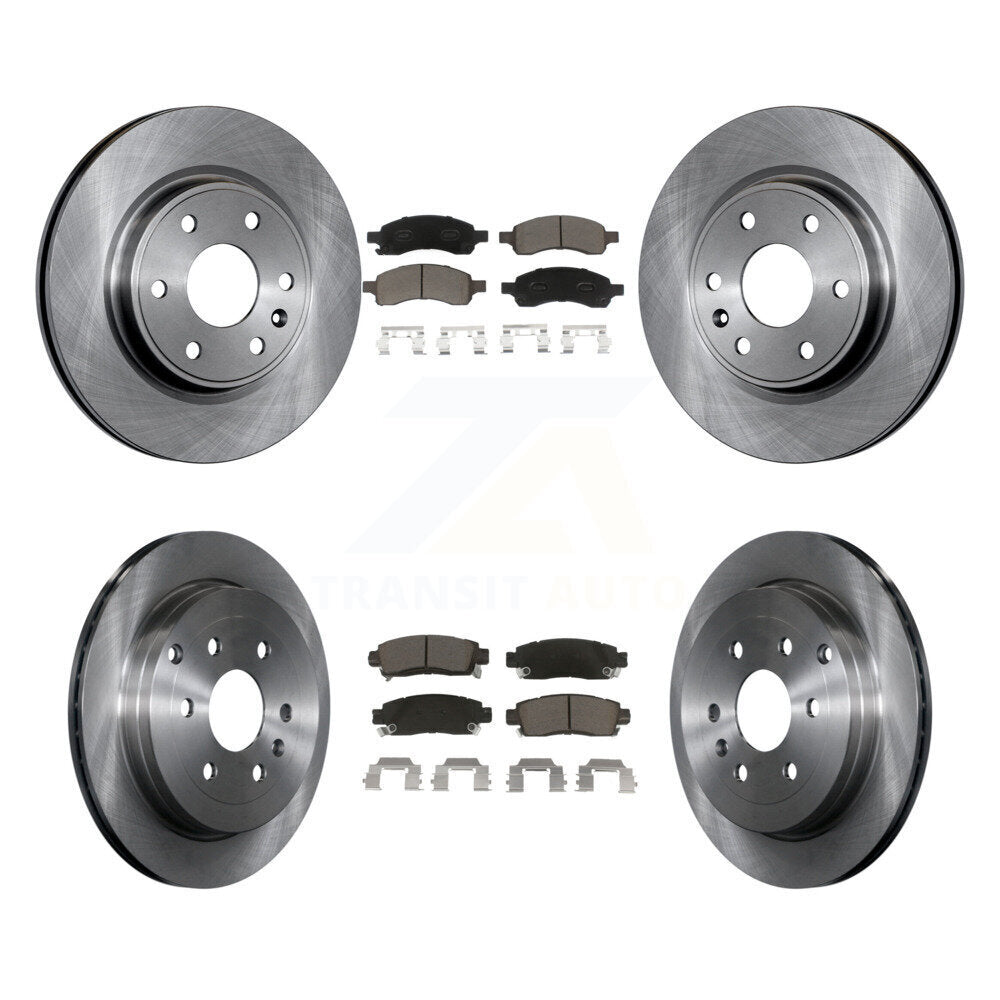 Brake Rotors & Ceramic Pad Front Rear Kit For GMC Acadia Buick Enclave Chevrolet