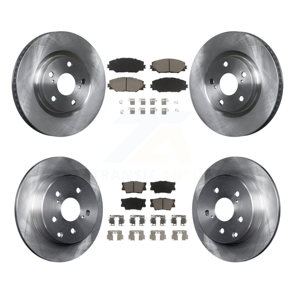 Disc Brake Rotors And Ceramic Pads Front Rear Kit For Toyota RAV4