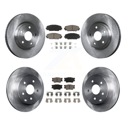 Disc Brake Rotors And Ceramic Pads Front Rear Kit For Toyota RAV4
