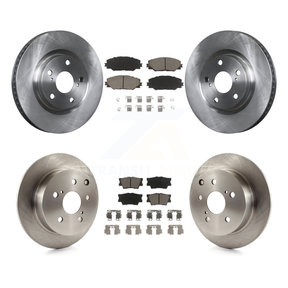 Disc Brake Rotors And Ceramic Pads Front Rear Kit For Toyota Matrix Pontiac Vibe