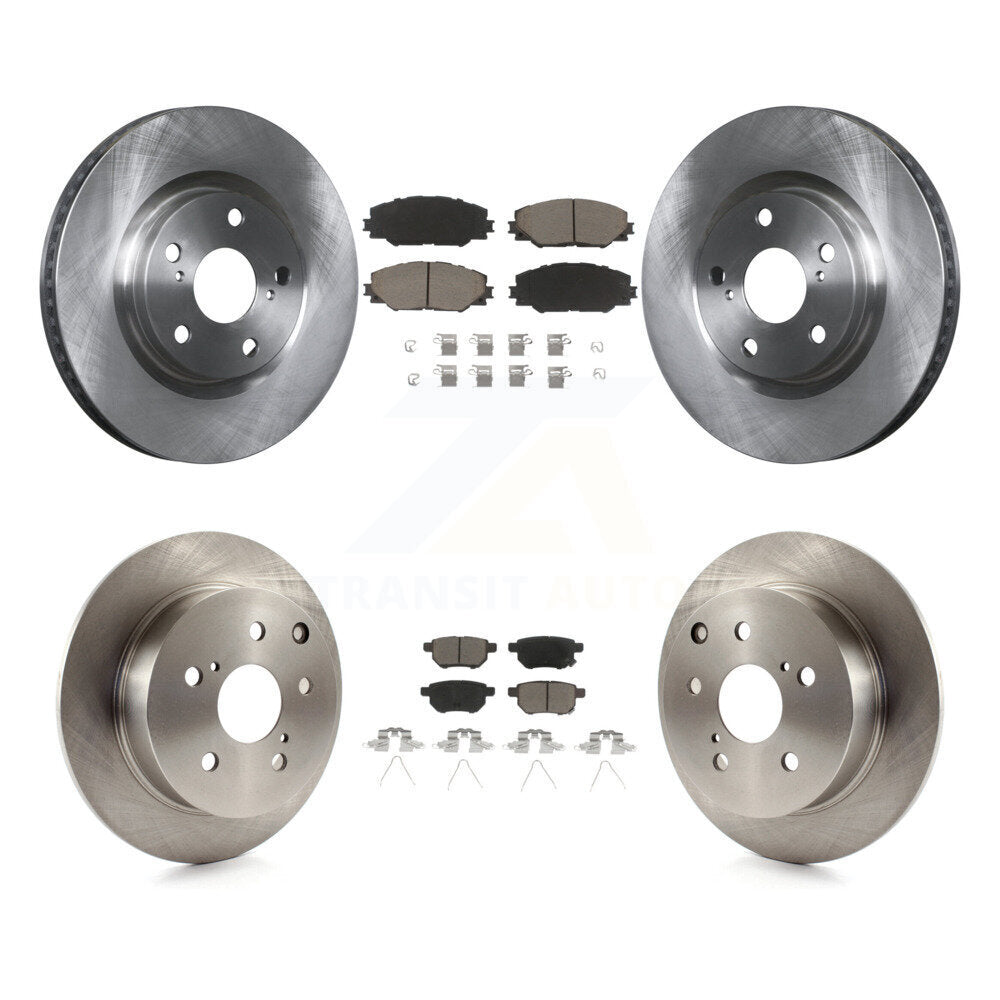 Disc Brake Rotors And Ceramic Pads Front Rear Kit For 2010 Toyota Matrix XRS