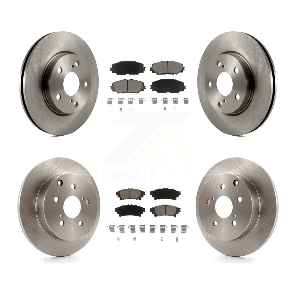 Disc Brake Rotors And Ceramic Pads Front Rear Kit For 2012-2018 Toyota Prius V