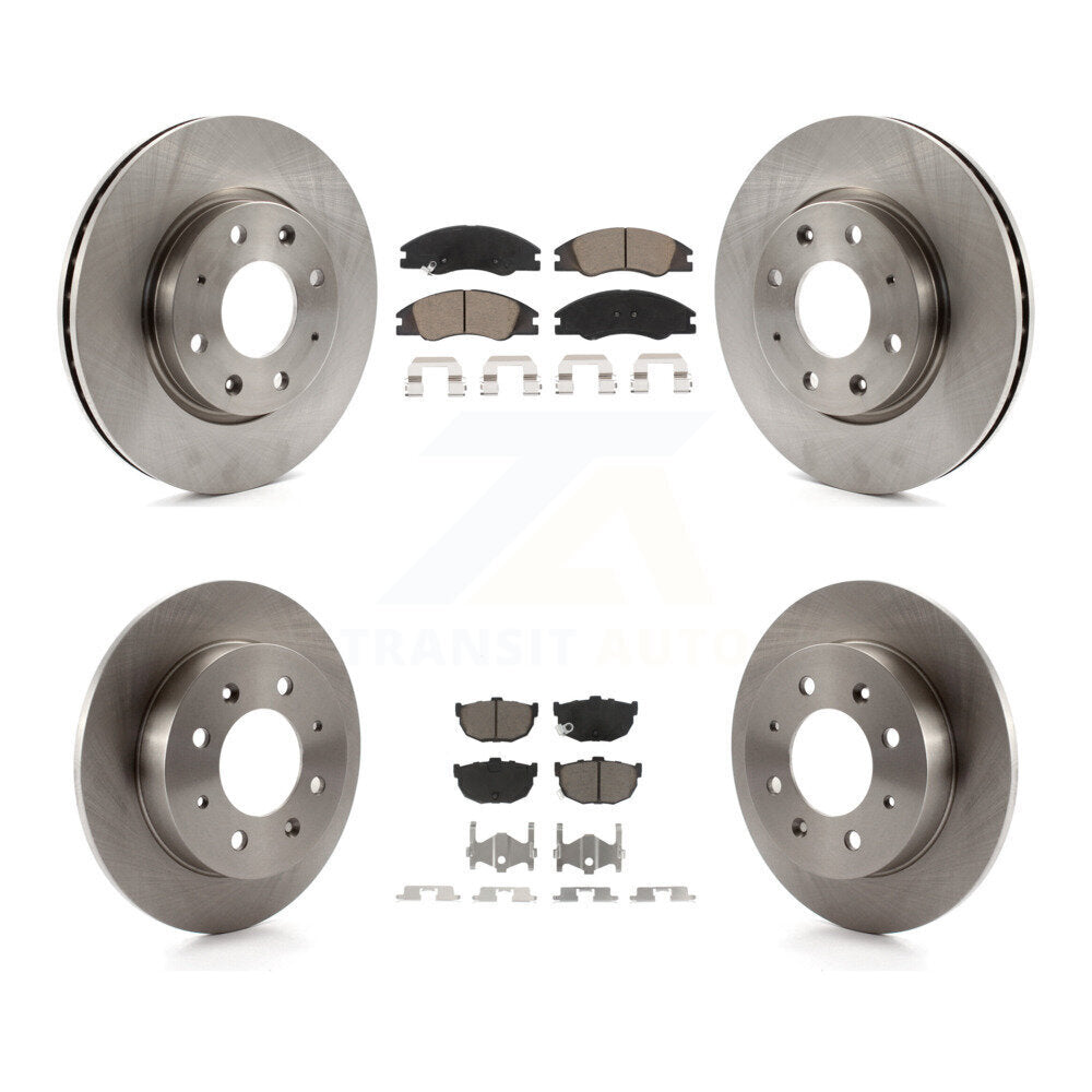 Disc Brake Rotors And Ceramic Pads Front Rear Kit For Kia Spectra Spectra5