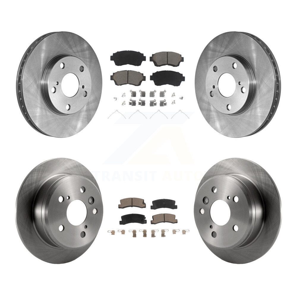 Disc Brake Rotors And Ceramic Pads Front Rear Kit For Toyota Camry