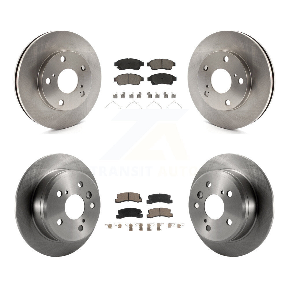 Disc Brake Rotors And Ceramic Pads Front Rear Kit For Toyota Camry