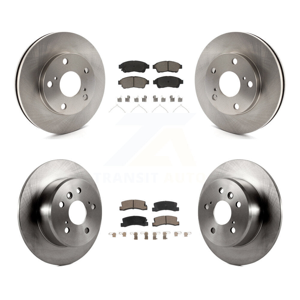 Disc Brake Rotors And Ceramic Pads Front Rear Kit For Toyota Camry