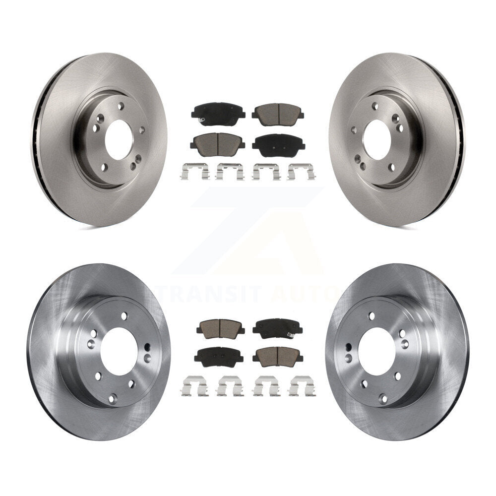 Disc Brake Rotors And Ceramic Pads Front Rear Kit For Hyundai Sonata Kia Optima