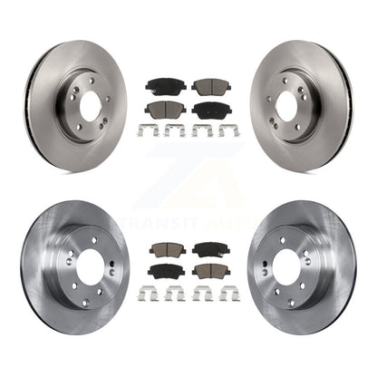 Disc Brake Rotors And Ceramic Pads Front Rear Kit For Hyundai Sonata Kia Optima