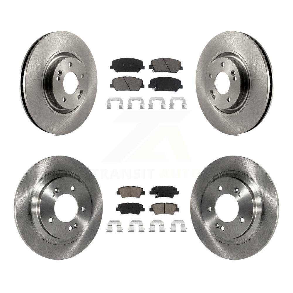 Disc Brake Rotors And Ceramic Pads Front Rear Kit For 2013-2015 Kia Optima 2.0L