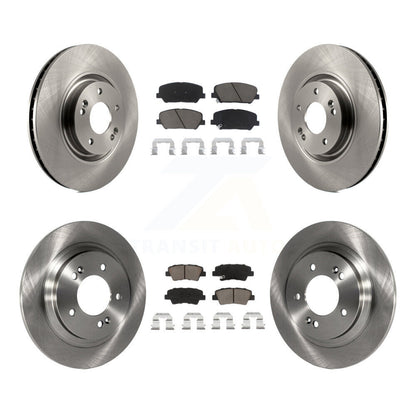 Disc Brake Rotors And Ceramic Pads Front Rear Kit For 2013-2015 Kia Optima 2.0L