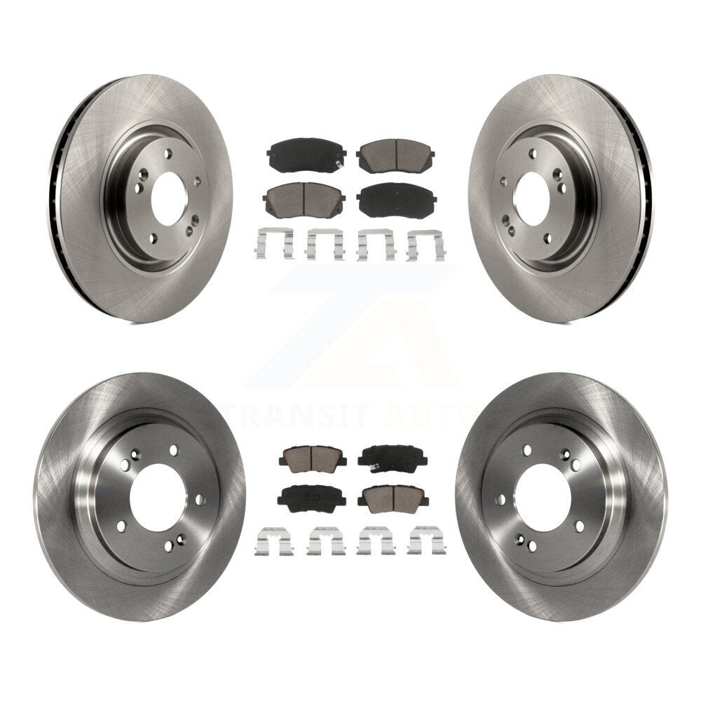 Disc Brake Rotors And Ceramic Pads Front Rear Kit For Hyundai Sonata Kia Cadenza