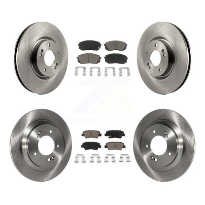 Disc Brake Rotors And Ceramic Pads Front Rear Kit For Hyundai Sonata Kia Cadenza