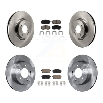 Brake Rotors Ceramic Pad Front Rear Kit For Kia Optima With Manual Parking