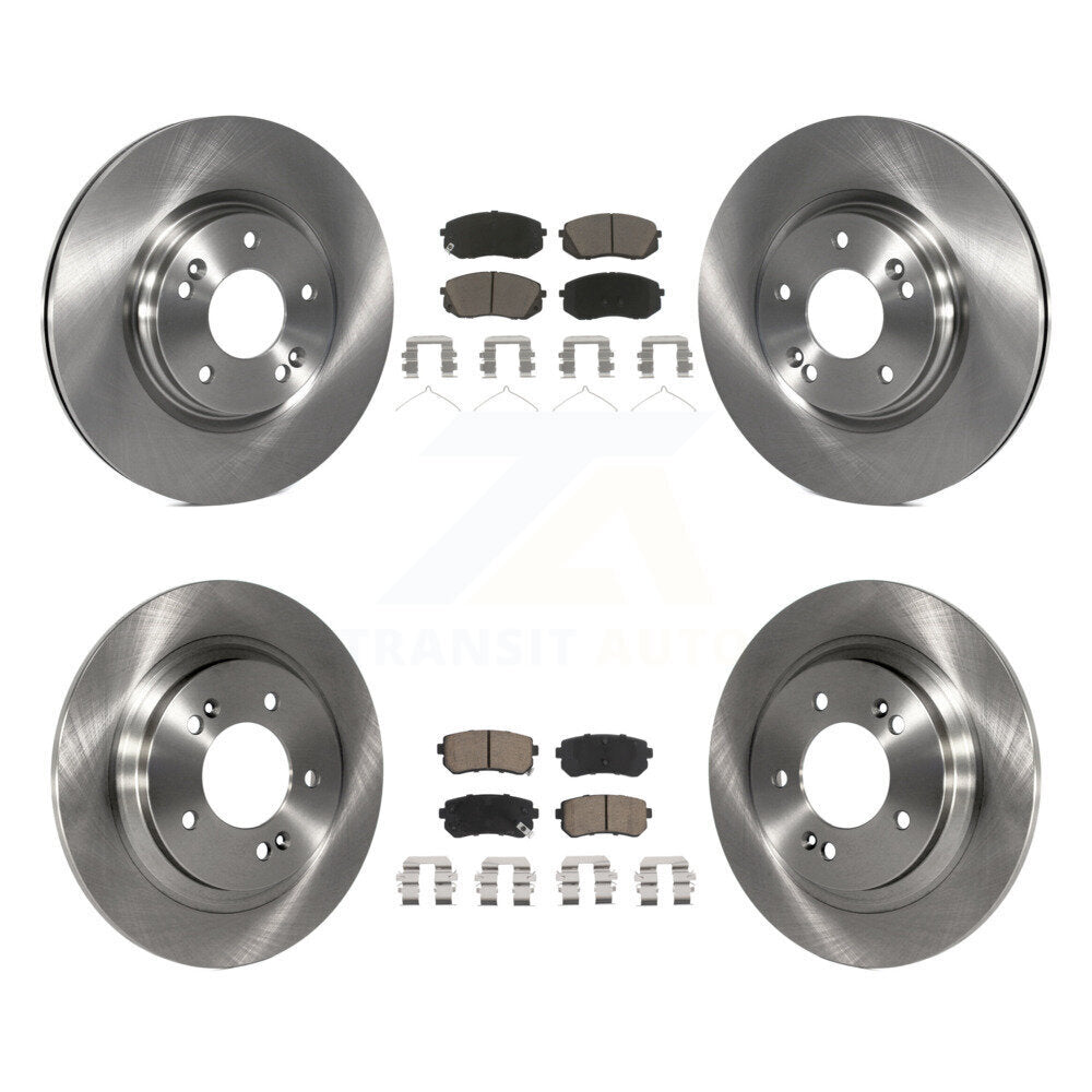 Disc Brake Rotors & Ceramic Pad Front Rear Kit For 2016 Kia Optima LX/EX/LX 1.6T