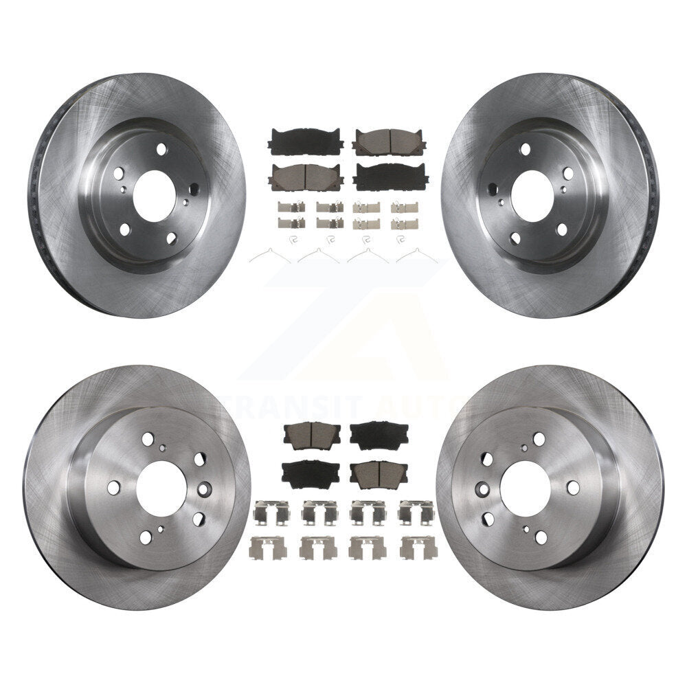 Disc Brake Rotors Ceramic Pad Front Rear Kit For Toyota Camry Lexus ES350 Avalon