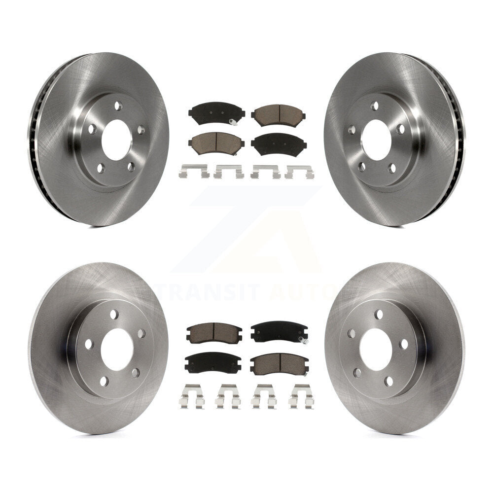 Brake Rotors & Ceramic Pad Front Rear Kit For Cadillac DeVille Buick Park Avenue