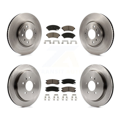 Brake Rotor Ceramic Pad Front Rear Kit For 03 Cadillac Seville With Vented