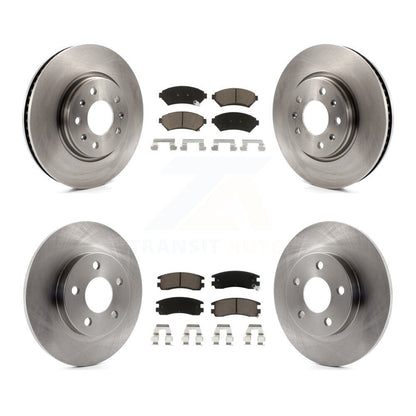 Brake Rotor And Ceramic Pad Front Rear Kit For Cadillac Seville With Solid