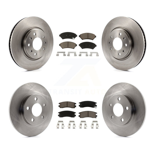 Brake Rotor And Ceramic Pad Front Rear Kit For Cadillac Seville With Solid