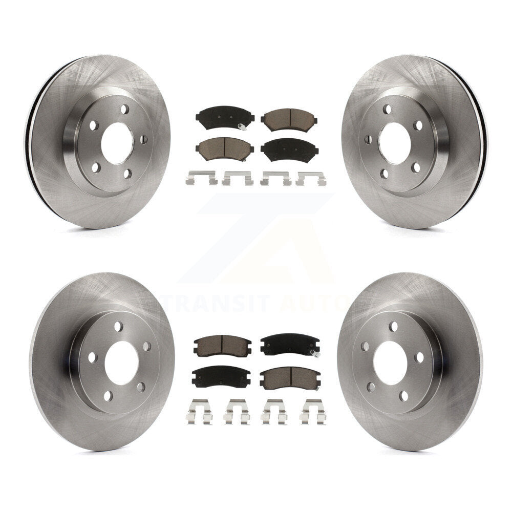 Brake Rotors & Ceramic Pad Front Rear Kit For Cadillac DeVille Buick Park Avenue