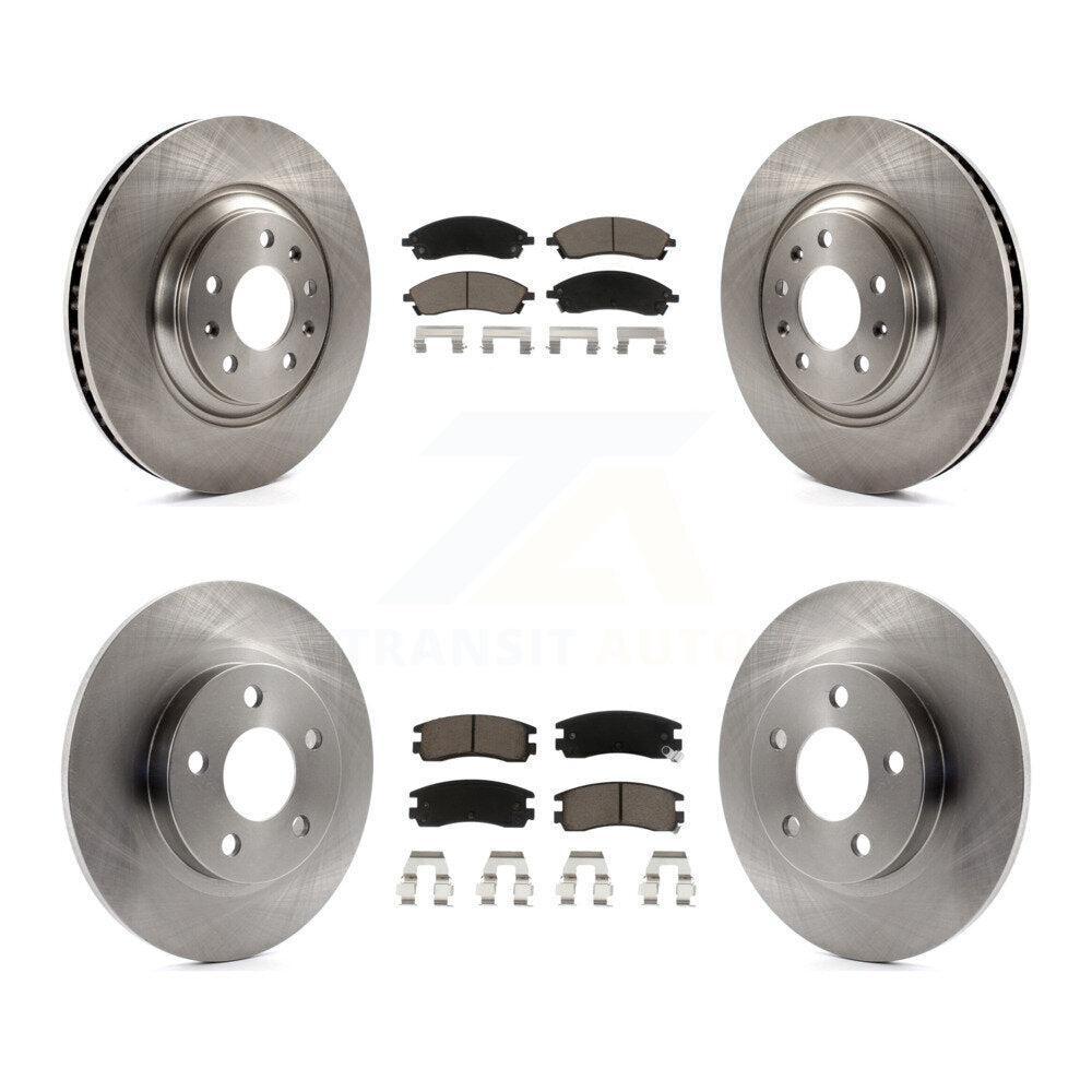 Disc Brake Rotors And Ceramic Pad Front Rear Kit For 2004 Pontiac Bonneville GXP