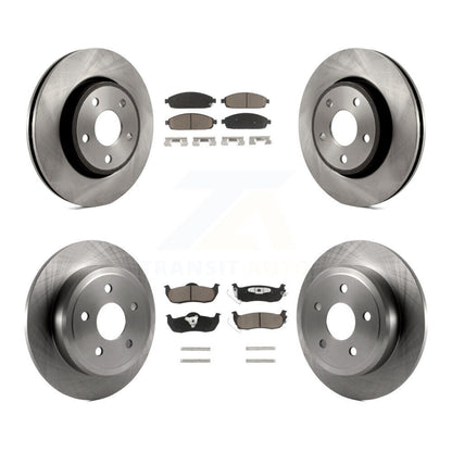 Disc Brake Rotors & Ceramic Pad Front Rear Kit For Jeep Grand Cherokee Commander
