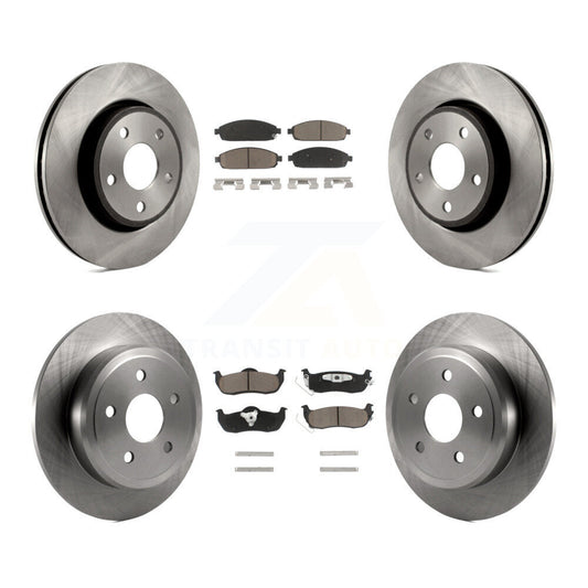 Disc Brake Rotors & Ceramic Pad Front Rear Kit For Jeep Grand Cherokee Commander