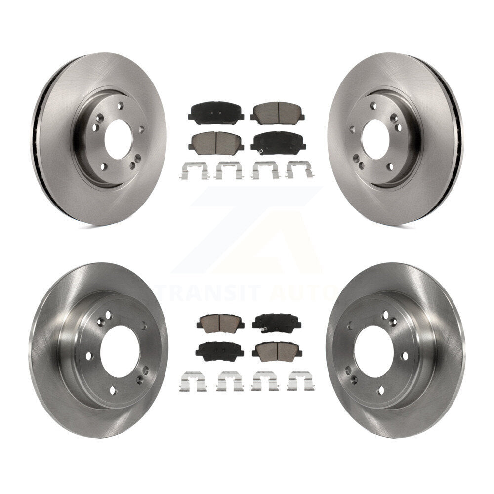 Disc Brake Rotors And Ceramic Pads Front Rear Kit For Kia Forte Forte5 Koup