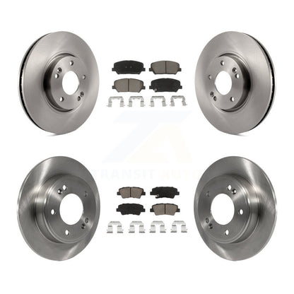 Disc Brake Rotors And Ceramic Pads Front Rear Kit For Kia Forte Forte5 Koup