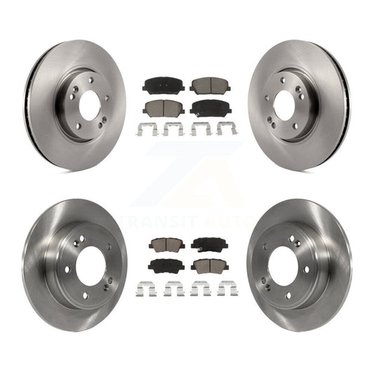 Disc Brake Rotors And Ceramic Pads Front Rear Kit For Kia Forte Forte5 Koup