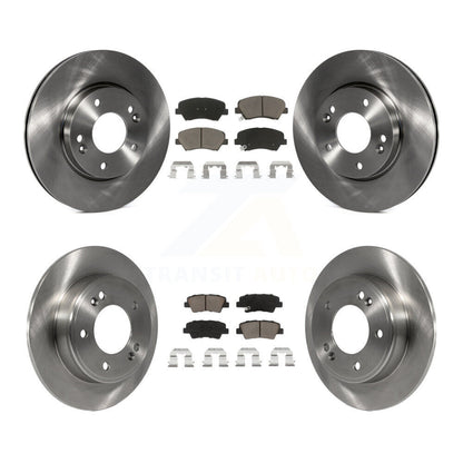 Brake Rotor Ceramic Pad Front Rear Kit For Hyundai Elantra GT Kia Forte Veloster
