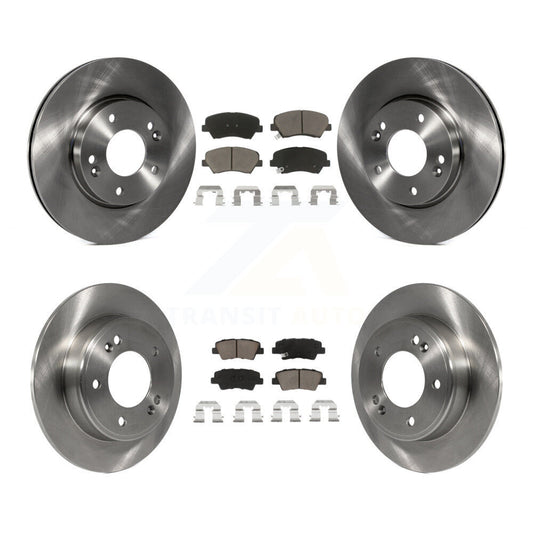 Brake Rotor Ceramic Pad Front Rear Kit For Hyundai Elantra GT Kia Forte Veloster