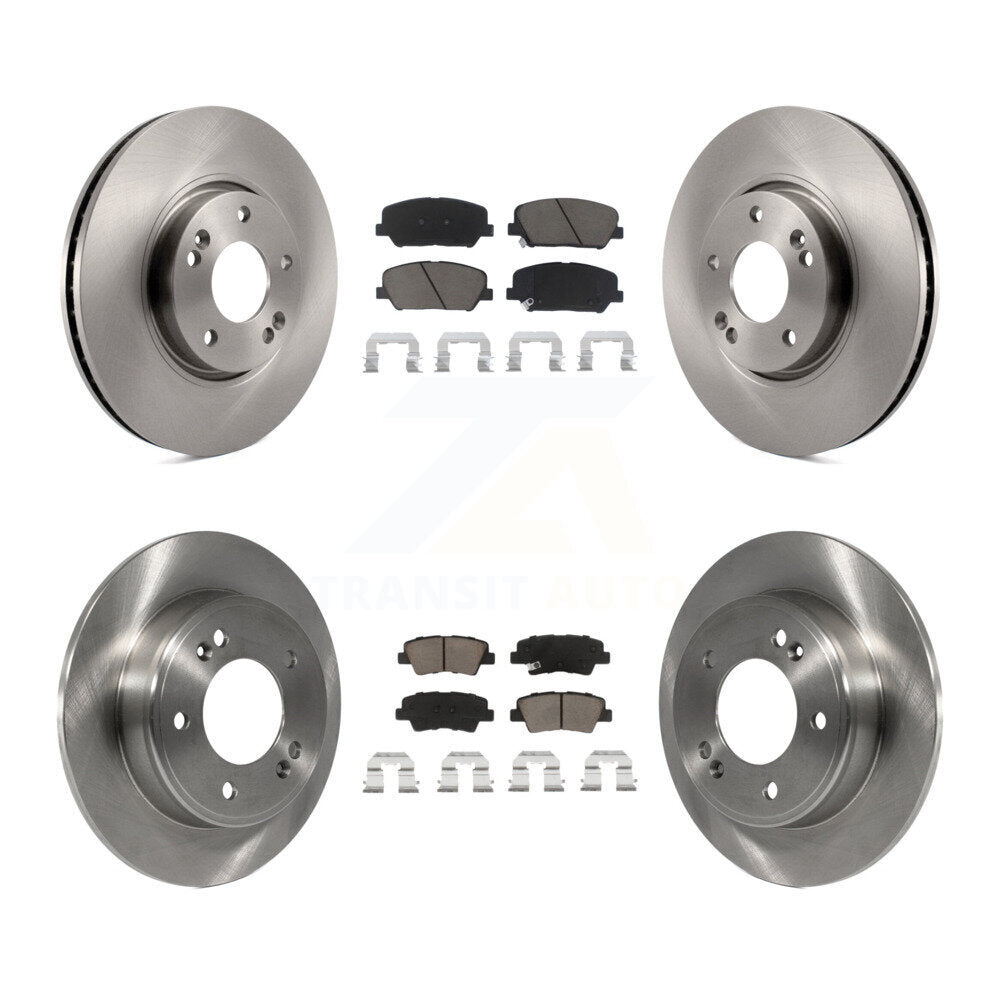 Brake Rotor & Ceramic Pad Front Rear Kit For 13-15 Hyundai Veloster Turbocharged