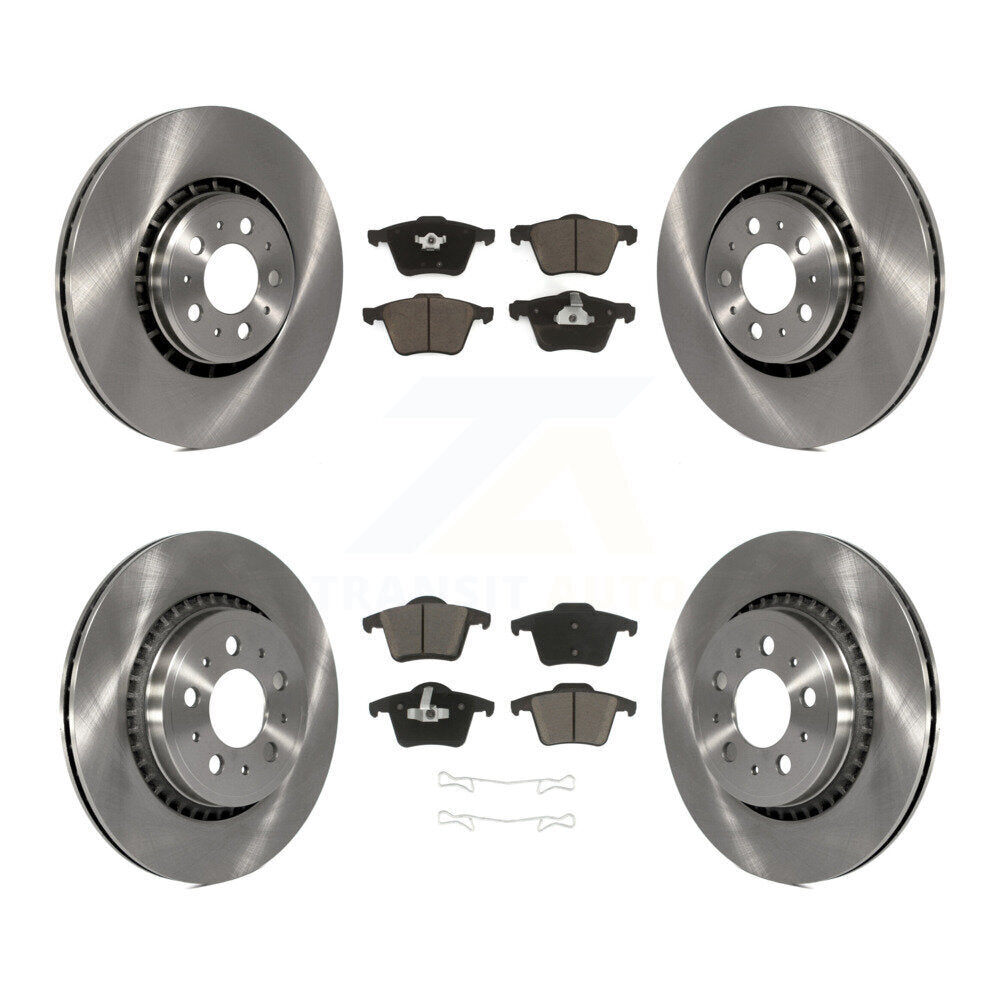 Disc Brake Rotors And Ceramic Pads Front Rear Kit For Volvo XC90